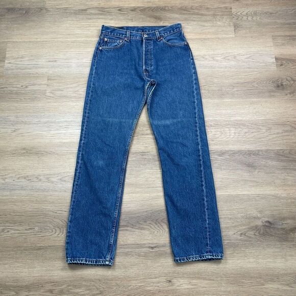 Vintage Levis Jeans Womens 30x32 Blue Button Fly Denim 90s Straight